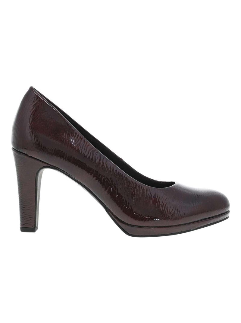 MARCO TOZZI - Escarpins talon décroché haut Bordeaux - Kiabi