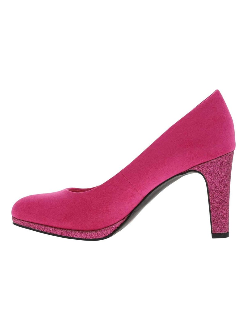 MARCO TOZZI - Escarpins talon décroché haut Rose fushia - Kiabi