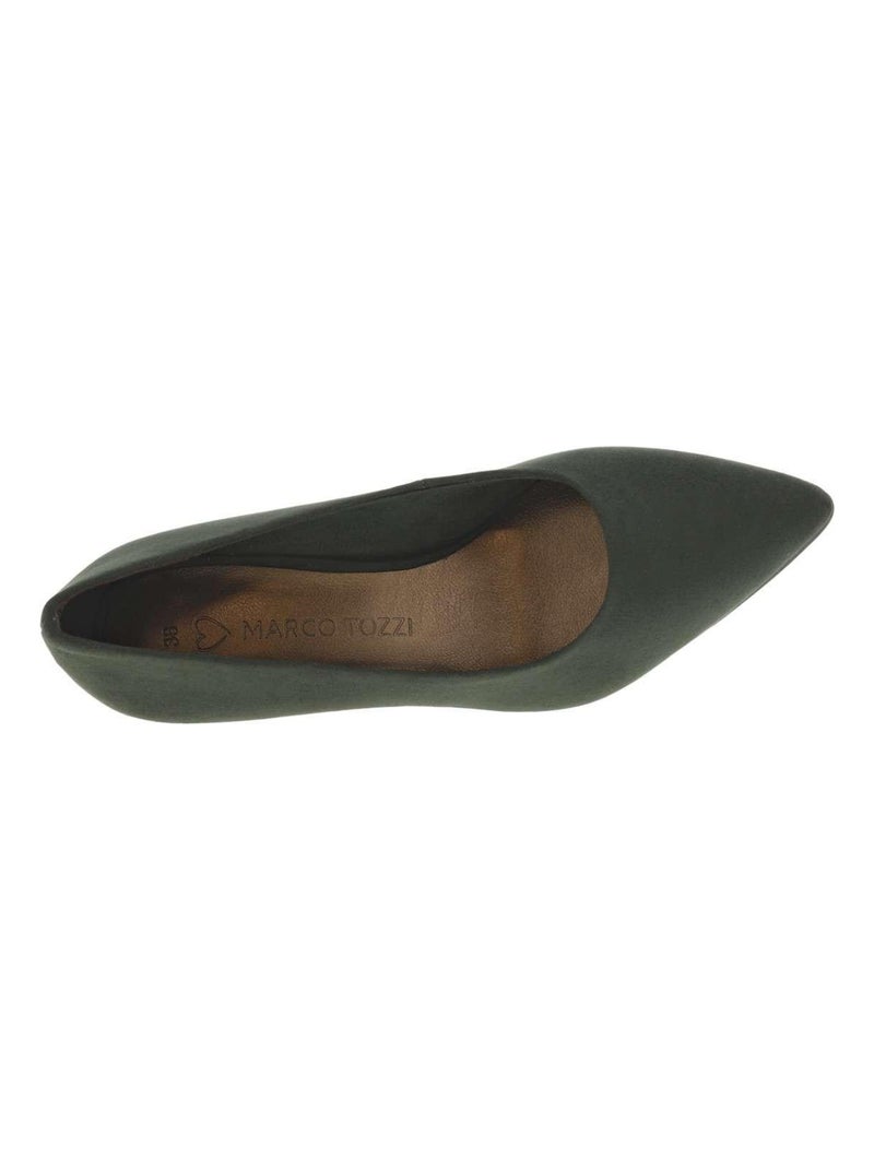 MARCO TOZZI - Escarpins talon décroché moyen Kaki - Kiabi