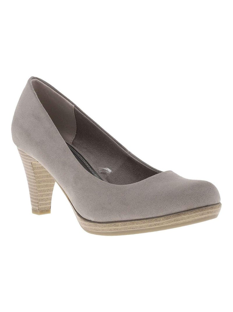 MARCO TOZZI - Escarpins talon entonnoir Gris Marron Blanc - Kiabi