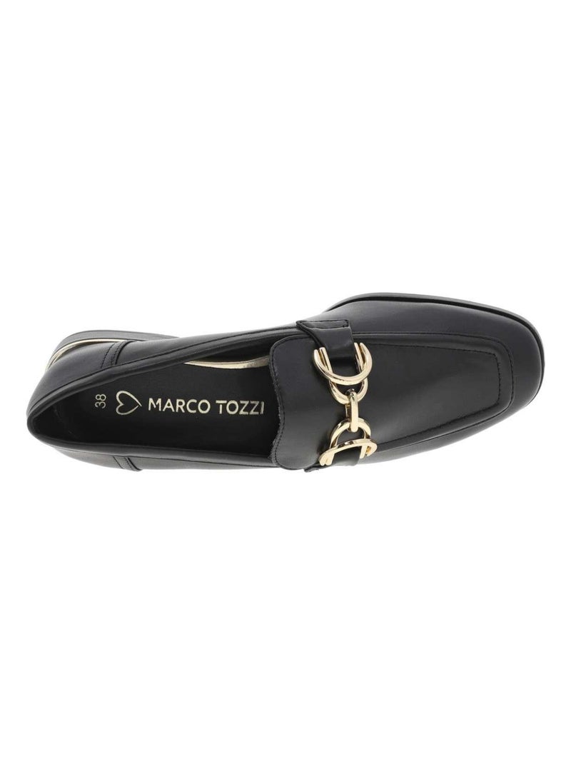 MARCO TOZZI - Mocassins talon plat Noir - Kiabi