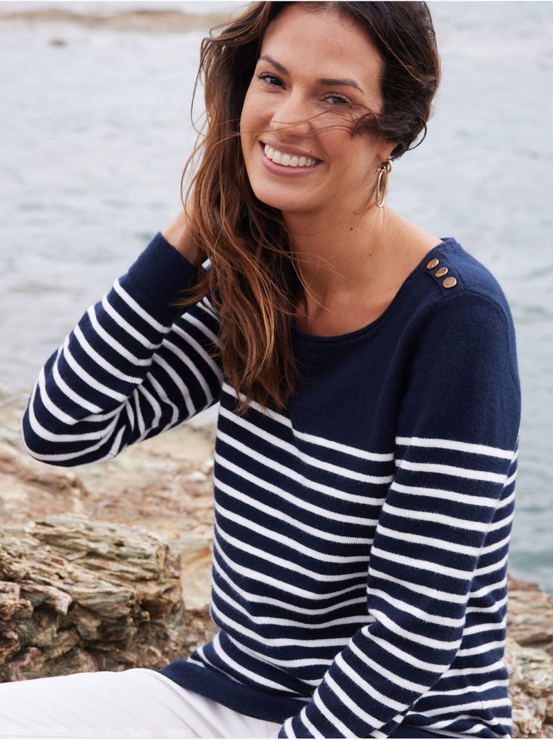 Marinière - femme - daxon Marine/Ecru - Kiabi