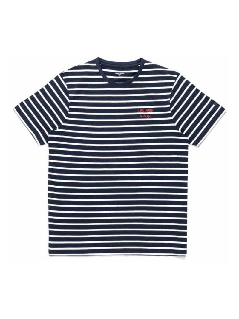 Marinière bleu marine manches courtes Homme Bleu Blanc - Kiabi