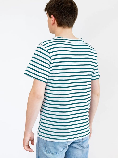 Marinière 'Breizh Océan' Homme ou Femme, T-shirt rayé mixte manches courtes - Kiabi
