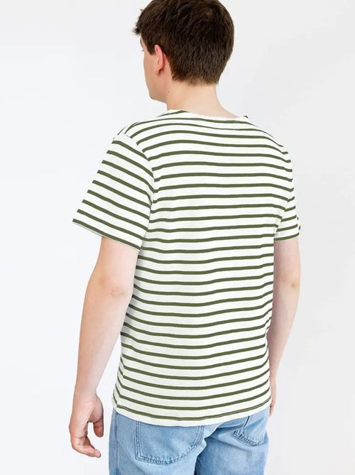 Marinière 'Breizh Océan' Homme ou Femme, T-shirt rayé mixte manches courtes - Kiabi
