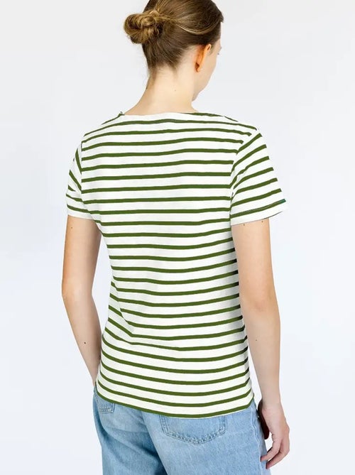 Marinière 'Breizh Océan' Homme ou Femme, T-shirt rayé mixte manches courtes - Kiabi