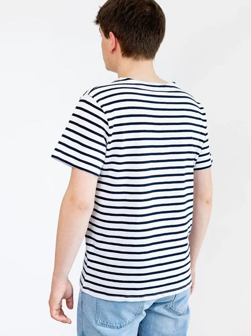 Marinière 'Breizh Océan' Homme ou Femme, T-shirt rayé mixte manches courtes - Kiabi