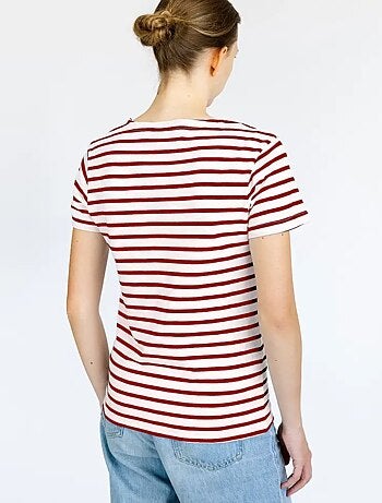 Marinière 'Breizh Océan' Homme ou Femme, T-shirt rayé mixte manches courtes