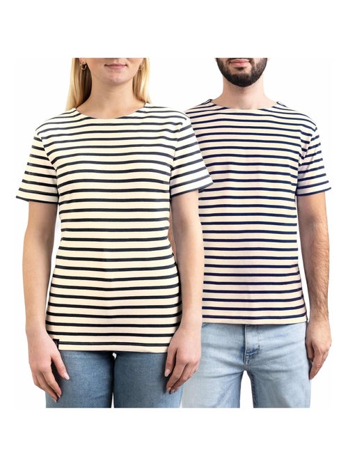 Marinière 'Breizh Océan' Homme ou Femme, T-shirt rayé mixte manches courtes - Kiabi