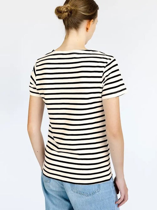 Marinière 'Breizh Océan' Homme ou Femme, T-shirt rayé mixte manches courtes - Kiabi