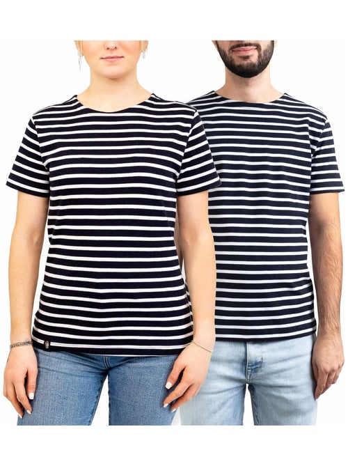 Marinière 'Breizh Océan' Homme ou Femme, T-shirt rayé mixte manches courtes - Kiabi