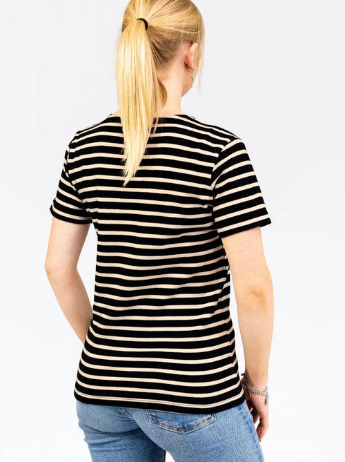 Marinière 'Breizh Océan' Homme ou Femme, T-shirt rayé mixte manches courtes - Kiabi