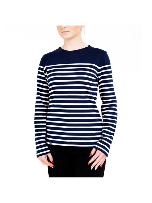 Marinière 'Breizh Océan', T-Shirt Femme Manches Longues en Coton Bio - Kiabi