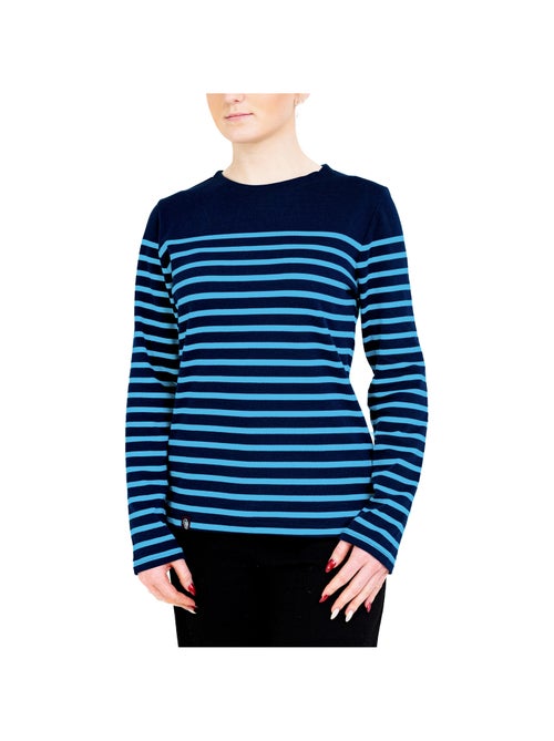 Marinière 'Breizh Océan', T-Shirt Femme Manches Longues en Coton Bio - Kiabi