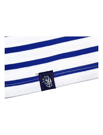 Marinière 'Breizh Océan', T-Shirt rayé mixte épais en Coton Bio, Homme ou Femme