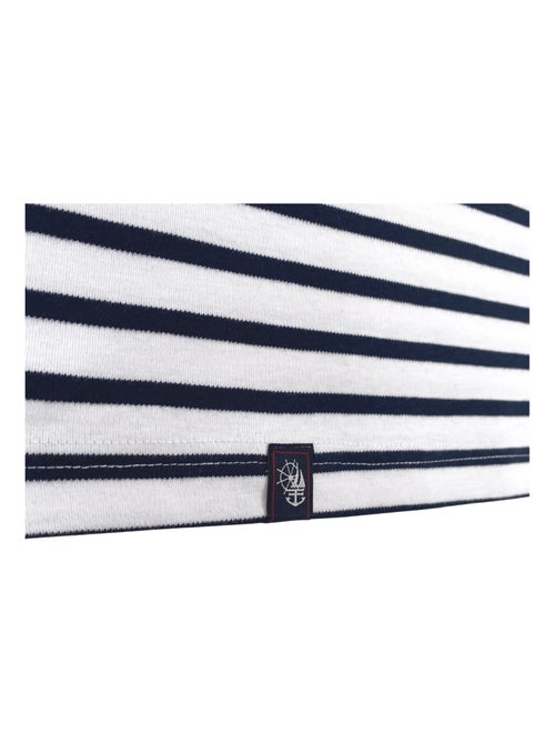 Marinière 'Breizh Océan', T-Shirt rayé mixte épais en Coton Bio, Homme ou Femme - Kiabi