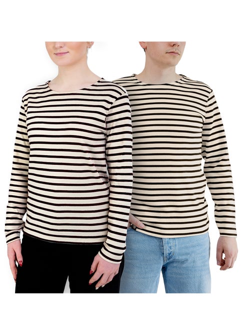 Marinière 'Breizh Océan', T-Shirt rayé mixte épais en Coton Bio, Homme ou Femme - Kiabi