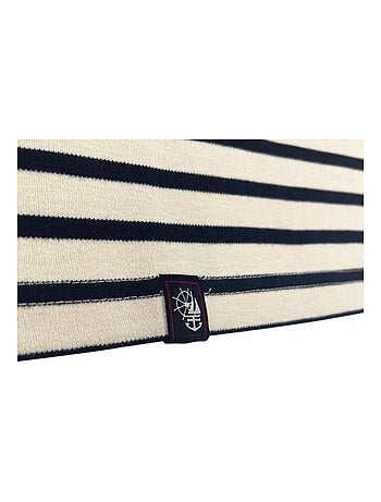 Marinière 'Breizh Océan', Tee-Shirt rayé mixte épais en Coton Bio, Homme ou Femme