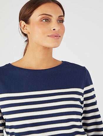 Marinière brillante manches 3/4 - Damart