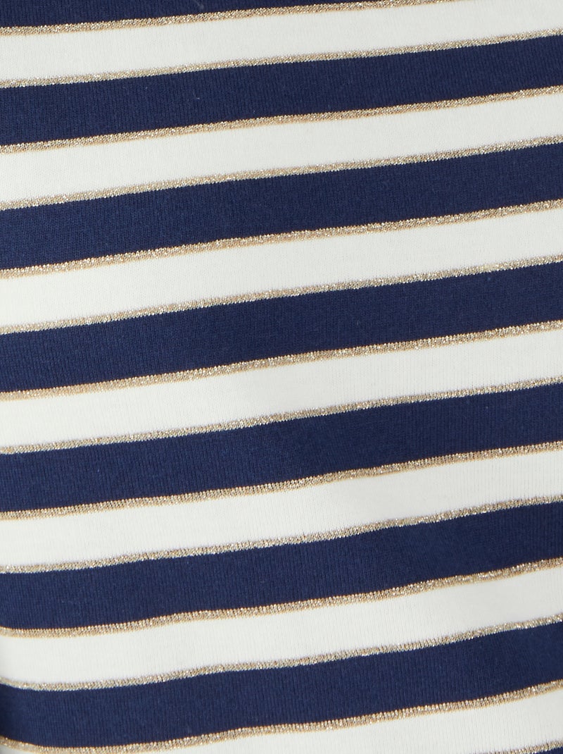 Marinière brillante manches 3/4 - Damart Bleu marine - Kiabi