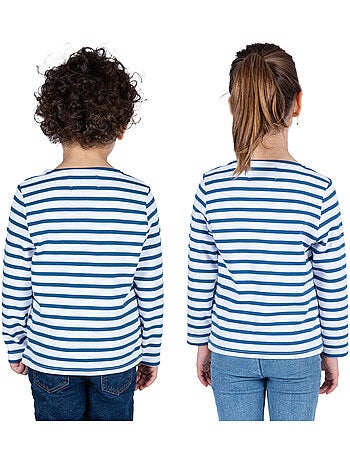 Marinière coton Bio 'Breizh Océan' T-Shirt rayé épais mixte, garçon ou fille