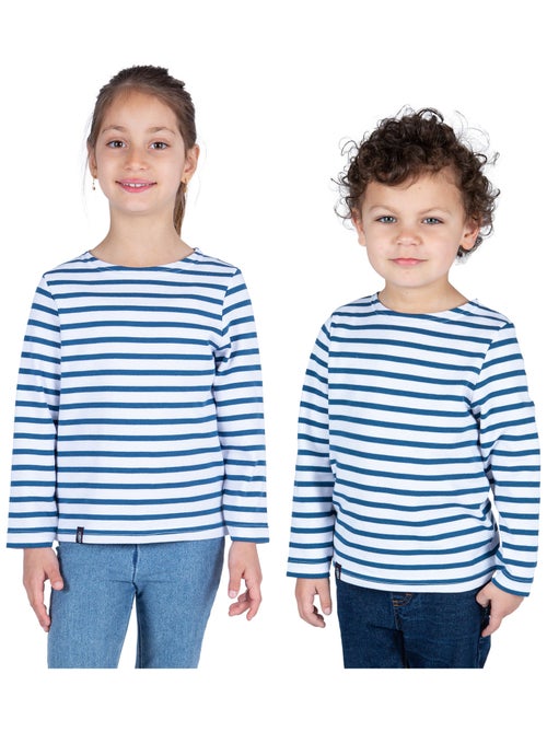 Marinière coton Bio 'Breizh Océan' T-Shirt rayé épais mixte, garçon ou fille - Kiabi