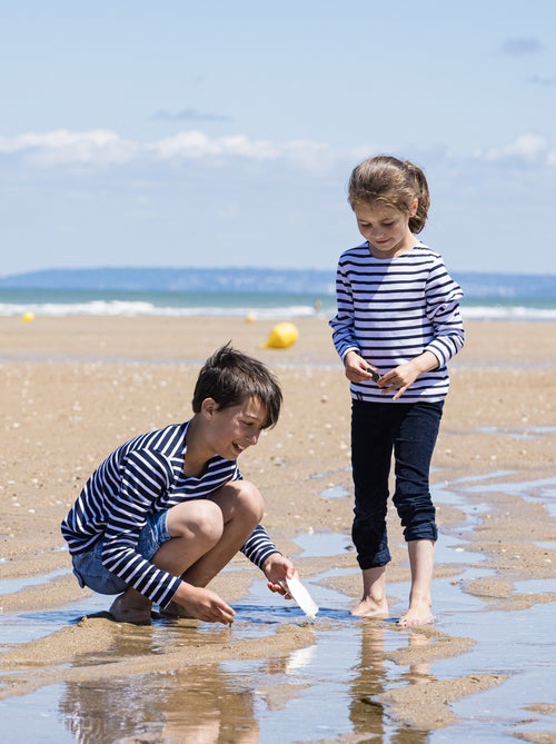 Marinière coton Bio 'Breizh Océan' T-Shirt rayé épais mixte, garçon ou fille - Kiabi