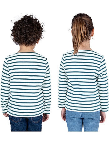 Marinière coton Bio 'Breizh Océan' T-Shirt rayé épais mixte, garçon ou fille