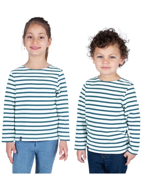 Marinière coton Bio 'Breizh Océan' T-Shirt rayé épais mixte, garçon ou fille - Kiabi
