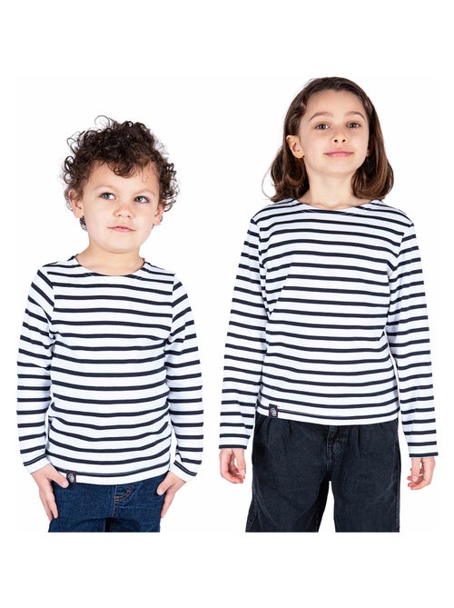Marinière coton Bio 'Breizh Océan' T-Shirt rayé épais mixte, garçon ou fille - Kiabi