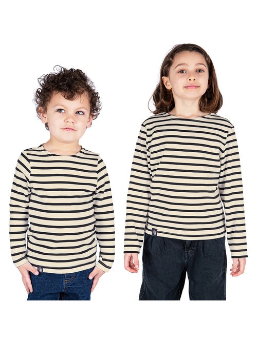 Marinière coton Bio 'Breizh Océan' T-Shirt rayé épais mixte, garçon ou fille - Kiabi