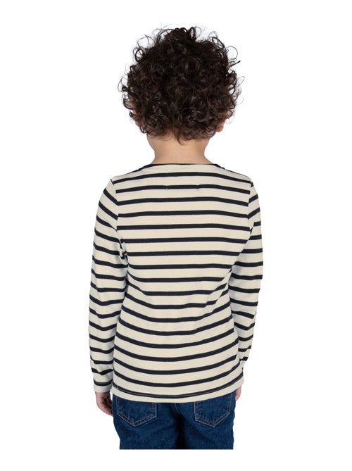 Marinière coton Bio 'Breizh Océan' T-Shirt rayé épais mixte, garçon ou fille - Kiabi