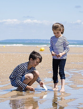 Marinière coton Bio 'Breizh Océan' T-Shirt rayé épais mixte, garçon ou fille