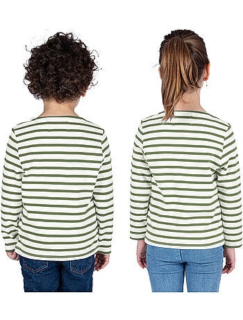 Marinière coton Bio 'Breizh Océan' T-Shirt rayé épais mixte, garçon ou fille