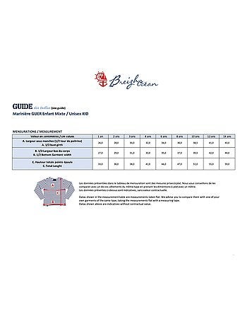 Marinière coton Bio 'Breizh Océan' T-Shirt rayé épais mixte, garçon ou fille