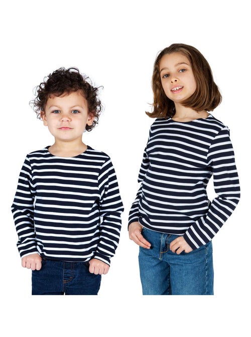 Marinière coton Bio 'Breizh Océan' T-Shirt rayé épais mixte, garçon ou fille - Kiabi