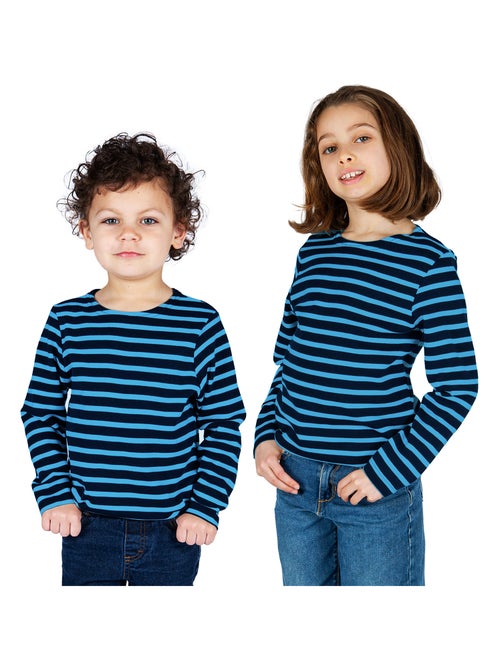 Marinière coton Bio 'Breizh Océan' T-Shirt rayé épais mixte, garçon ou fille - Kiabi