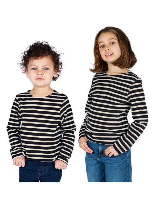 Marinière coton Bio 'Breizh Océan' T-Shirt rayé épais mixte, garçon ou fille - Kiabi
