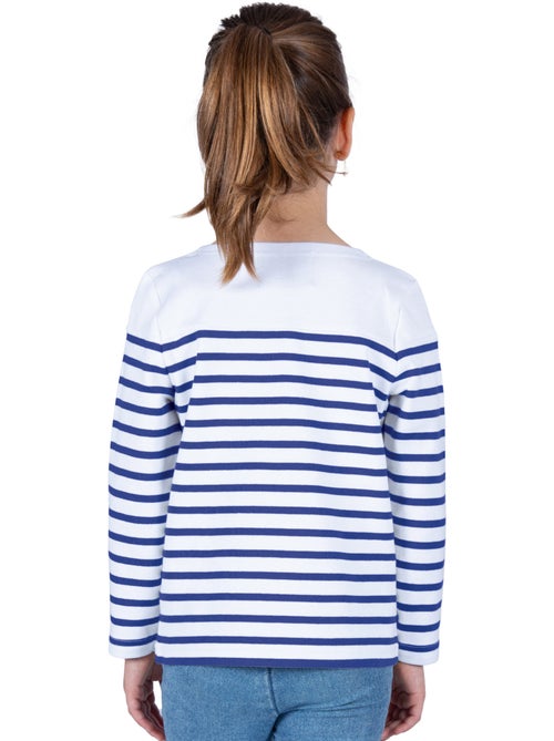 Marinière Coton BIO 'Breizh Océan', Tee Shirt Enfant Garcon ou Fille Manches Longues - Kiabi