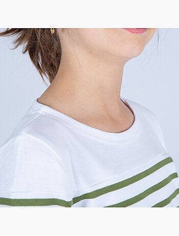 Marinière Coton BIO 'Breizh Océan', Tee Shirt Enfant Garcon ou Fille Manches Longues