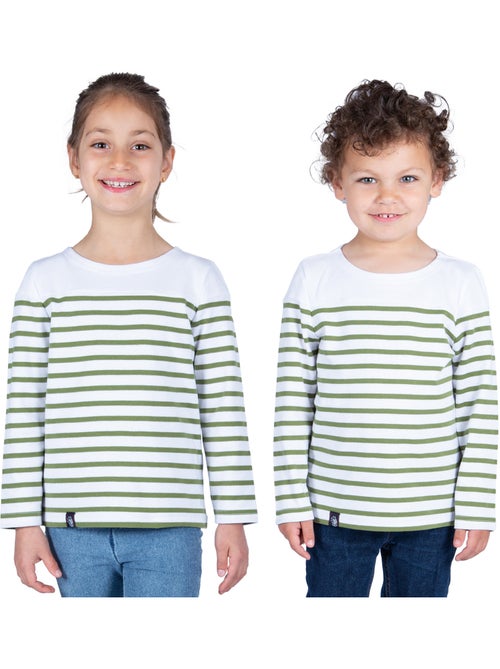 Marinière Coton BIO 'Breizh Océan', Tee Shirt Enfant Garcon ou Fille Manches Longues - Kiabi Marinière Coton BIO 'Breizh Océan', Tee Shirt Enfant Garcon ou Fille Manches Longues - Kiabi