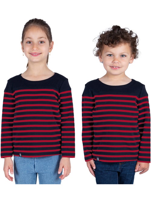 Marinière Coton BIO 'Breizh Océan', Tee Shirt Enfant Garcon ou Fille Manches Longues - Kiabi