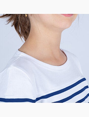 Marinière Coton BIO 'Breizh Océan',de 1 à 14 ans,Tee Shirt Enfant Garcon ou Fille Manches Longues