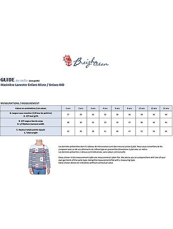 Marinière Coton BIO 'Breizh Océan',de 1 à 14 ans,Tee Shirt Enfant Garcon ou Fille Manches Longues