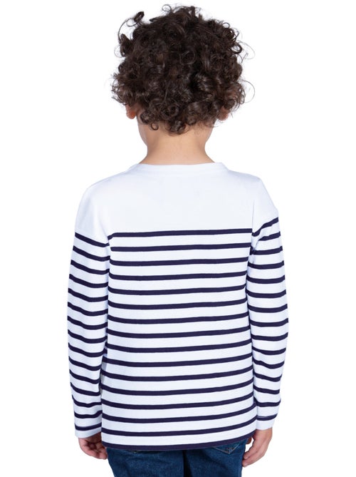 Marinière Coton BIO 'Breizh Océan',de 1 à 14 ans,Tee Shirt Enfant Garcon ou Fille Manches Longues - Kiabi Marinière Coton BIO 'Breizh Océan',de 1 à 14 ans,Tee Shirt Enfant Garcon ou Fille Manches Longues - Kiabi