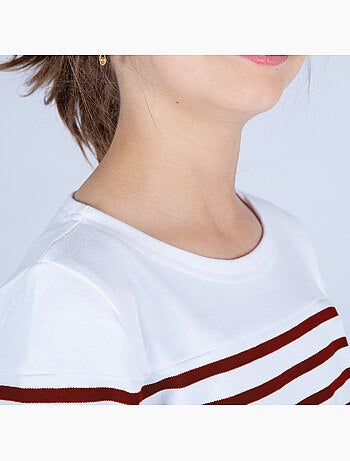 Marinière Coton BIO 'Breizh Océan',de 1 à 14 ans,Tee Shirt Enfant Garcon ou Fille Manches Longues
