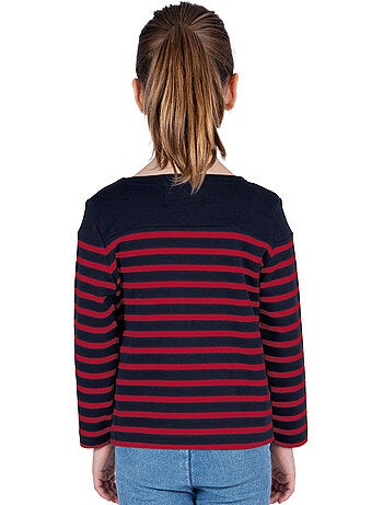 Marinière Coton BIO 'Breizh Océan',de 1 à 14 ans,Tee Shirt Enfant Garcon ou Fille Manches Longues