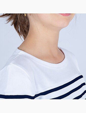 Marinière Coton BIO 'Breizh Océan',de 1 à 14 ans,Tee Shirt Enfant Garcon ou Fille Manches Longues