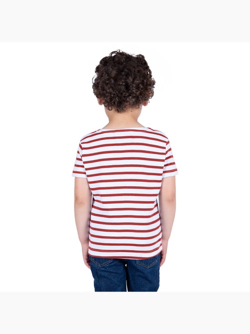 Marinière Coton BIO, de 1 à 14 ans - Création française 'Breizh Océan', tee shirt enfant mixte - Kiabi