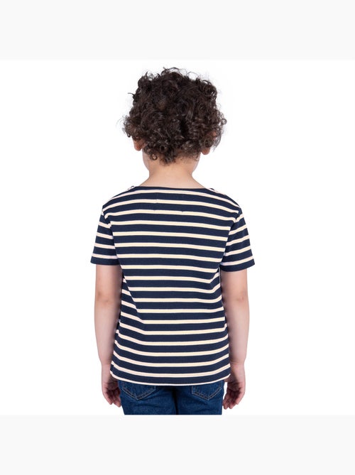 Marinière Coton BIO, de 1 à 14 ans - Création française 'Breizh Océan', tee shirt enfant mixte - Kiabi